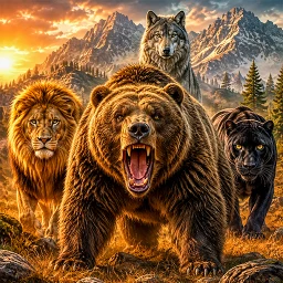 أيقونة Wild Animal Sim Primal Clash